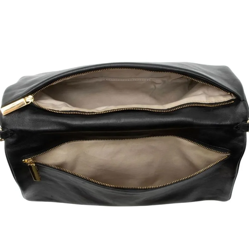 Tory Burch Leather Reva Bombe Clutch